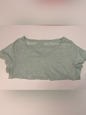 J. Crew Pale Mint Green Short Sleeve V-Neck Tee